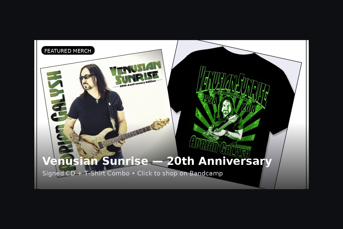 Venusian Sunrise 20th Anniversary signed CD + T-shirt combo